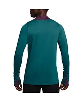 Nike Men's Teal Paris Saint-Germain 2024/25 Strike Drill Performance Quarter-Zip Long Sleeve Top