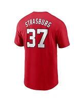 Nike Men's Stephen Strasburg Red Washington Nationals Fuse Name Number T-Shirt