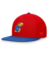 Top of the World Men's Red/Royal Kansas Jayhawks Rally Two-Tone Fitted Hat