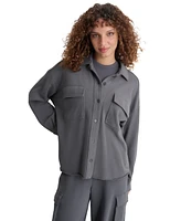 Dkny Jeans Women's Relaxed Cotton Shirt Jacket