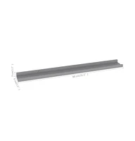 vidaXL Wall Shelves 4 pcs Gray 31.5"x3.5"x1.2"