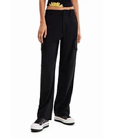 Desigual Women's Flowy cargo trousers