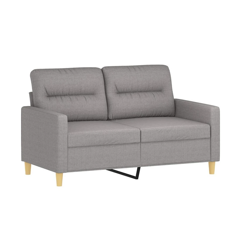 vidaXL 2-Seater Sofa Light Gray 47.2" Fabric