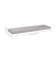 vidaXL Floating Wall Shelf Concrete Gray 31.5"x9.3"x1.5" Mdf
