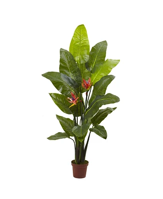 Slickblue Real Touch Bird of Paradise Plant Lifelike Tropical Greenery for Home and Office Decor