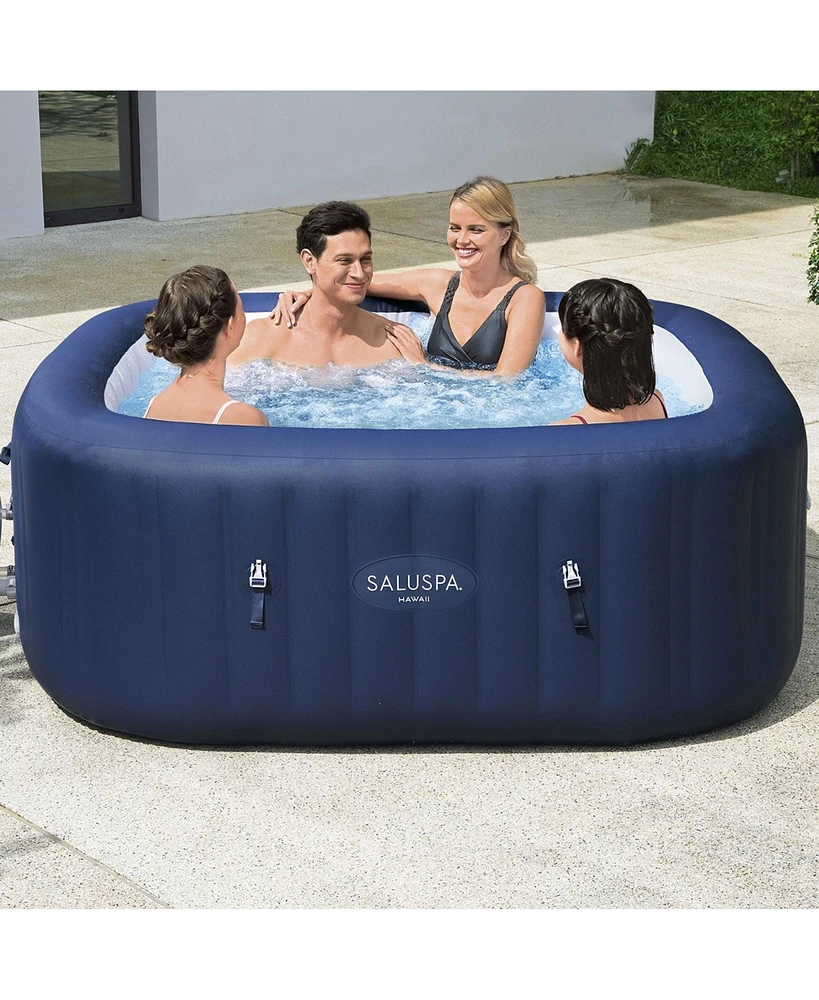 Bestway SaluSpa Hawaii AirJet Inflatable Hot Tub with EnergySense Cover, Blue
