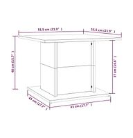 vidaXL Coffee Table Brown Oak 21.9"x21.9"x15.7" Engineered Wood