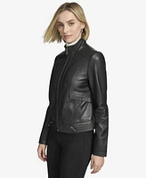 Andrew Marc Women's Rowan Leather Racer Jacket