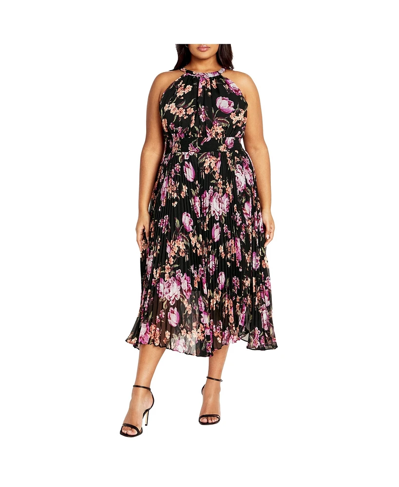 City Chic Women's Sabine Print Dress