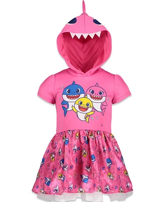 Pinkfong Baby Girls Mommy Shark Daddy Costume Short Sleeve Dress Newborn to