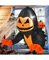 3.3 Feet Halloween Inflatable Pumpkin Head Ghost Broke Out from Window