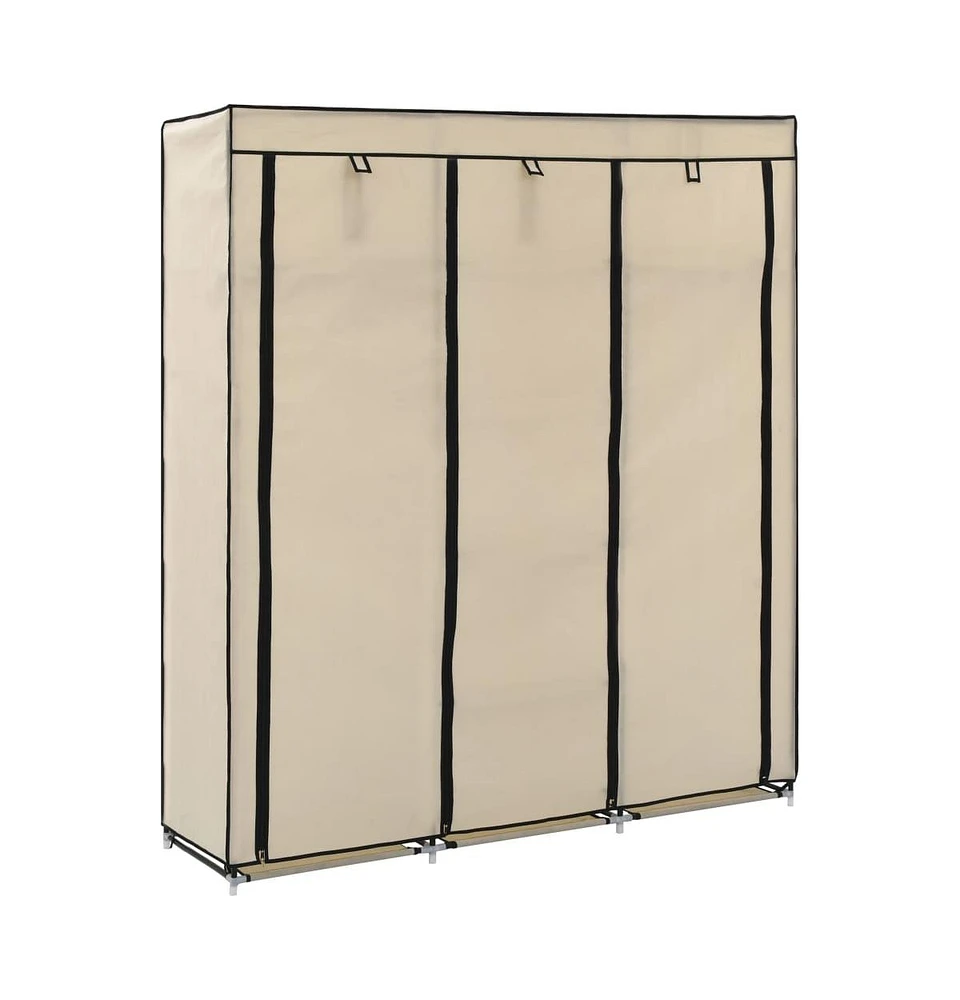 vidaXL Wardrobe with Compartments and Rods 59.1"x17.7"x68.9" Fabric