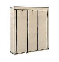 vidaXL Wardrobe with Compartments and Rods 59.1"x17.7"x68.9" Fabric