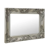 vidaXL Wall Mirror Baroque Style 19.7"x15.7" Silver