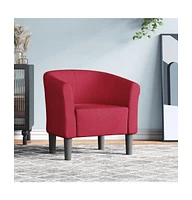 vidaXL Tub Chair Wine Red Fabric