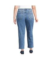 Lands' End Women's Denim High Rise Utility Cargo Ankle Jeans