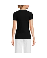 Lands' End Women's Tall Micro Rib T-Shirt