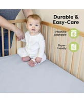 KeaBabies 2pk Soothe Fitted Crib Sheets Neutral, Organic Baby Sheets, Fits Standard Nursery Mattress