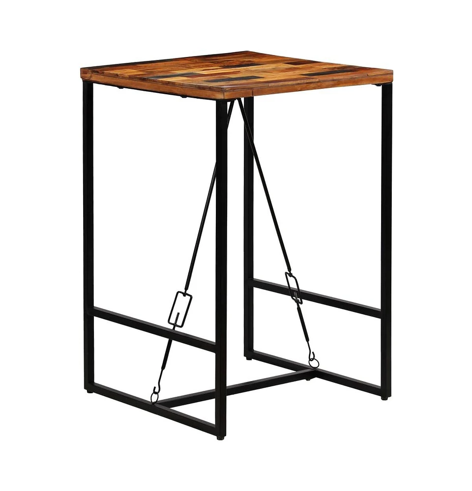 vidaXL Bar Table Solid Reclaimed Wood 27.6"x27.6"x41.7"