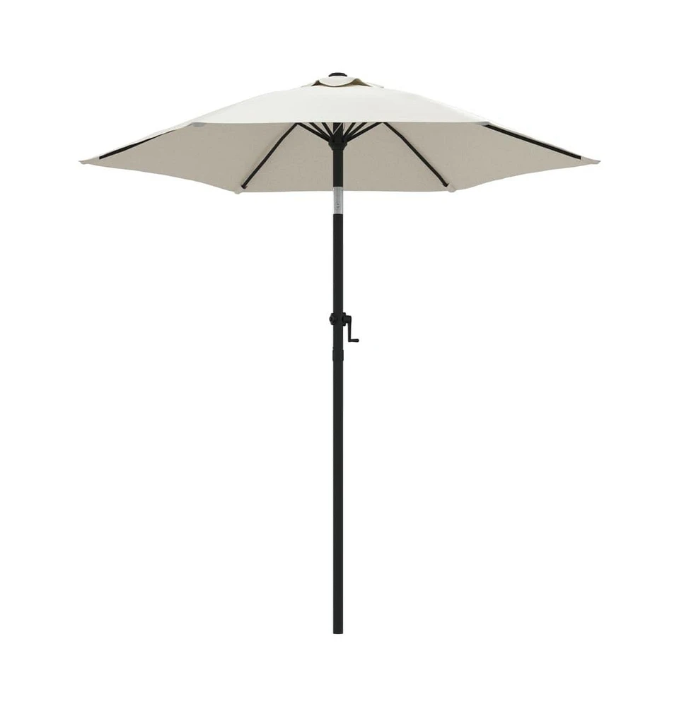 vidaXL Parasol Sand White 78.7"x83.1" Aluminum