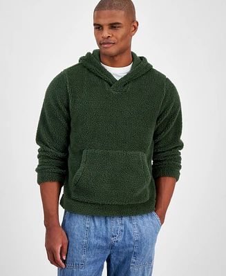 Sun + Stone Men's Tate Sherpa Hoodie, Created for Macy's