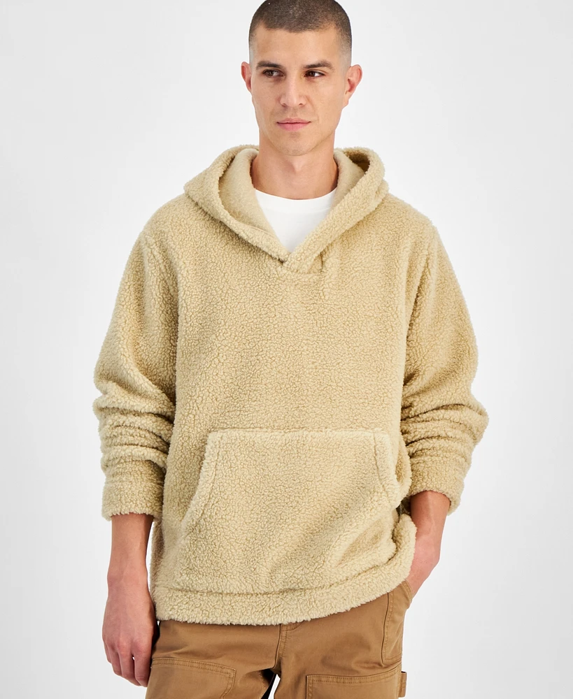 Sun + Stone Men's Tate Sherpa Hoodie, Created for Macy's