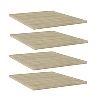 vidaXL Bookshelf Boards 4 pcs Sonoma Oak 15.7"x19.7"x0.6" Engineered Wood