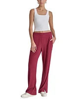 Dkny Women's Brushed Rib-Knit Straight-Leg Pants