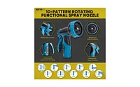 Kotto 25' Expandable Water Garden Hose: 10 Spray Nozzles, Solid Brass Connector, Leak-Proof Design