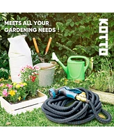 Kotto 100" Expandable Water Garden Hose: 10 Spray Nozzles, Solid Brass Connector, Leak-Proof Design