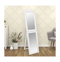 vidaXL Free-Standing Mirror White 15.7"x63"