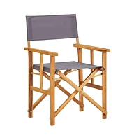 vidaXL Director's Chairs 2 pcs Solid Acacia Wood