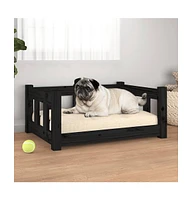 vidaXL Dog Bed 25.8"x19.9"x11" Solid Wood Pine