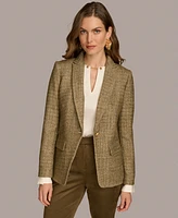 Donna Karan New York Women's Textured One-Button Jacket