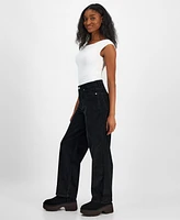 Juniors' 90s Corduroy High-Rise Wide-Leg Pants