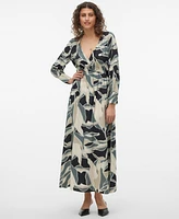 Vero Moda Women's Beline Printed V-Neck Maxi Dress