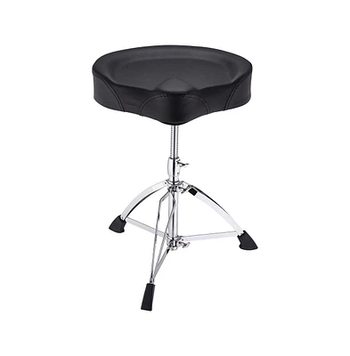 Yescom Saddle Drum Throne Drummer Stool Round Seat Chair Adjustable Height Folding Stand Large