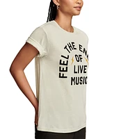 Lucky Brand Women's Feel The Energy Of Live Music Crewneck T-Shirt