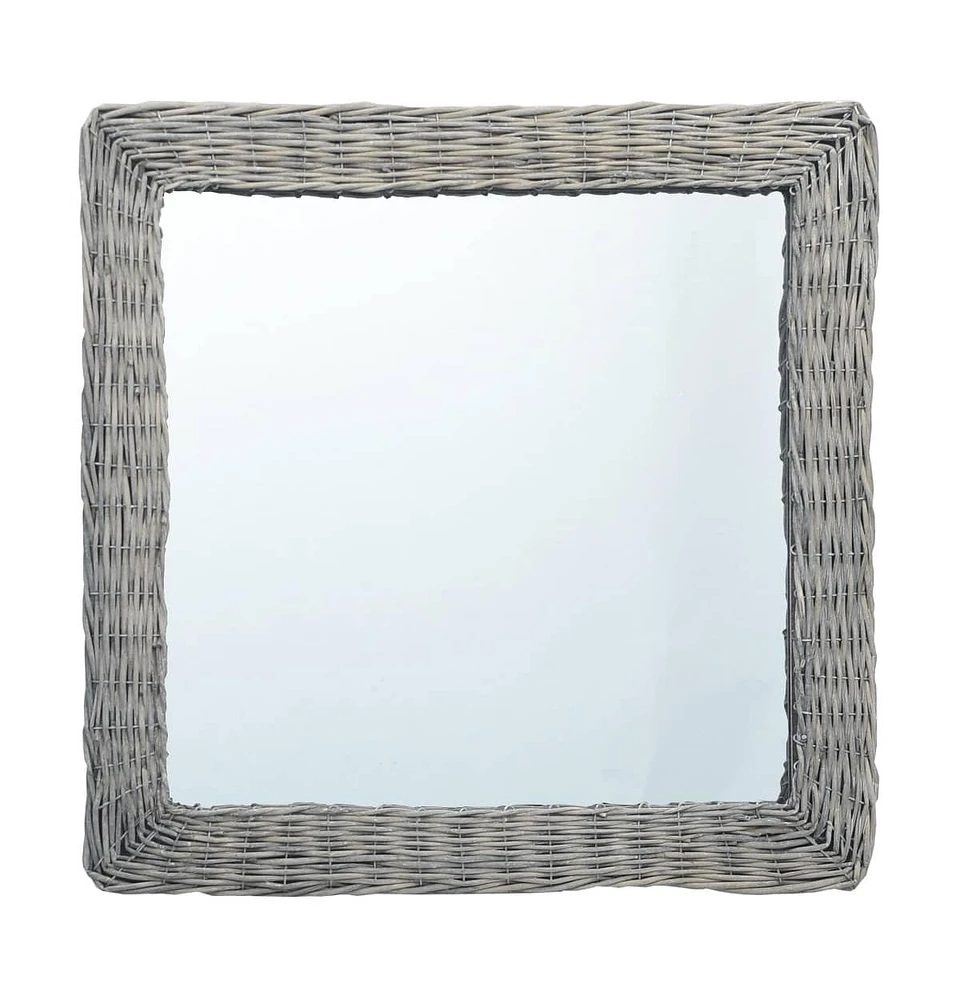 vidaXL Mirror 19.7"x19.7" Wicker