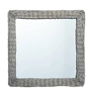 vidaXL Mirror 19.7"x19.7" Wicker