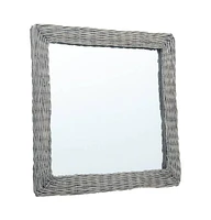 vidaXL Mirror 19.7"x19.7" Wicker