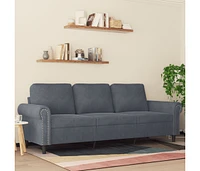 vidaXL 3-Seater Sofa Dark 70.9" Velvet