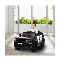 Yescom 12V Kids Police Ride On Car Electric Cars 2.4G Remote Control, Led Flashing Light, Music & Horn.