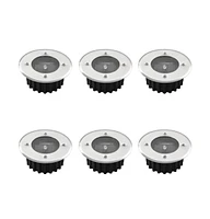 vidaXL Solar 6 Pcs Round Ground Spot