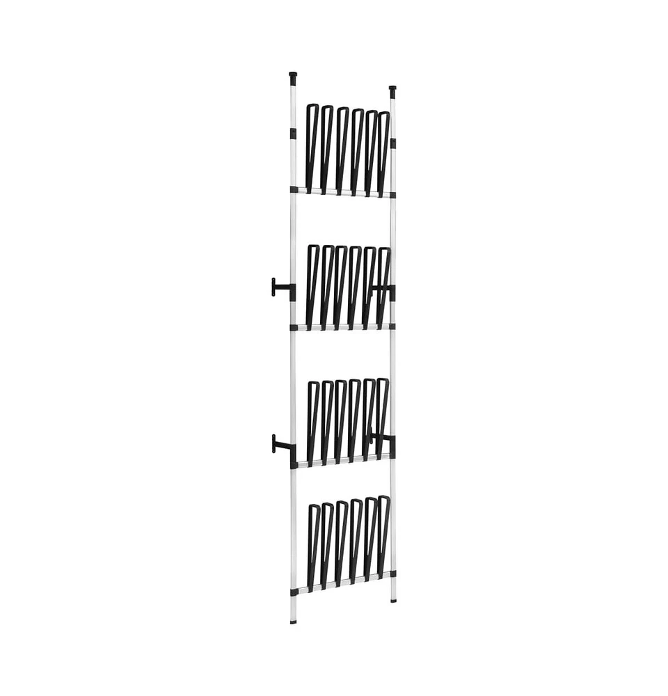 vidaXL Telescopic Boot Rack with Rods Aluminum