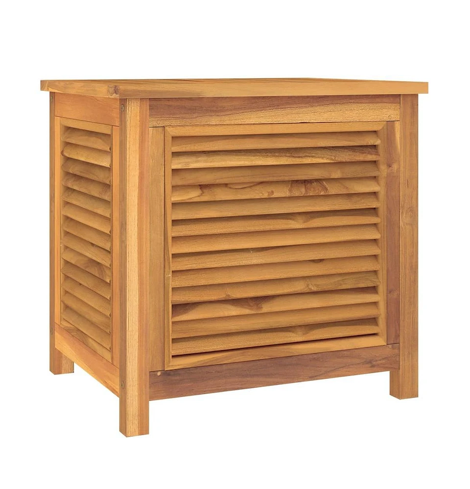 vidaXL Patio Storage Box with Bag 23.6"x19.7"x22.8" Solid Wood Teak