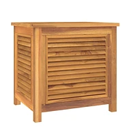 vidaXL Patio Storage Box with Bag 23.6"x19.7"x22.8" Solid Wood Teak