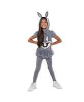 Looney Tunes Girls Bugs Bunny Cosplay T-Shirt Dress and Leggings Outfit Set to