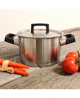 BergHOFF Ron 8" 18/10 Stainless Steel Covered Dutch Oven, 3.1 Qt