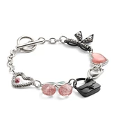 Coach Faux Stone Signature Bowtique Charm Bracelet